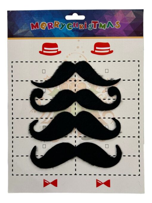 Moustache Set 4pack Curled