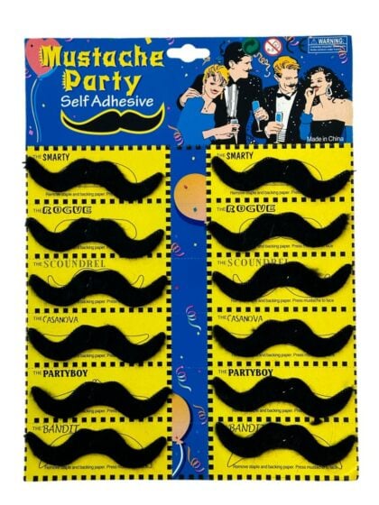 Fake Mustache 12 pack