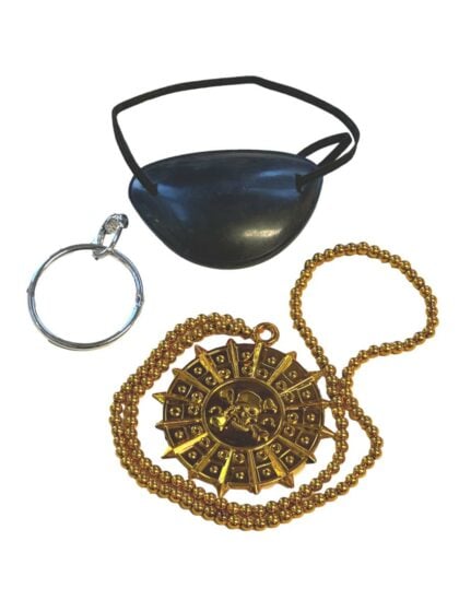 Pirate Medallion Eye Patch and Earring