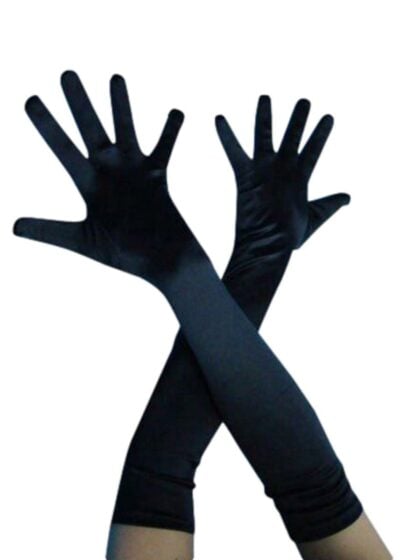 Gloves Long Satin Black