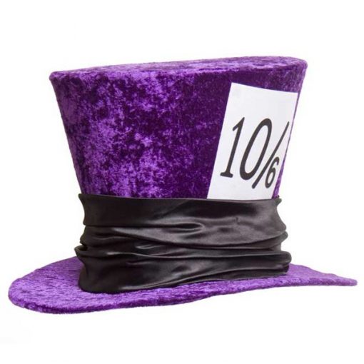 Mad Hatter Hat Deluxe Velvet Purple