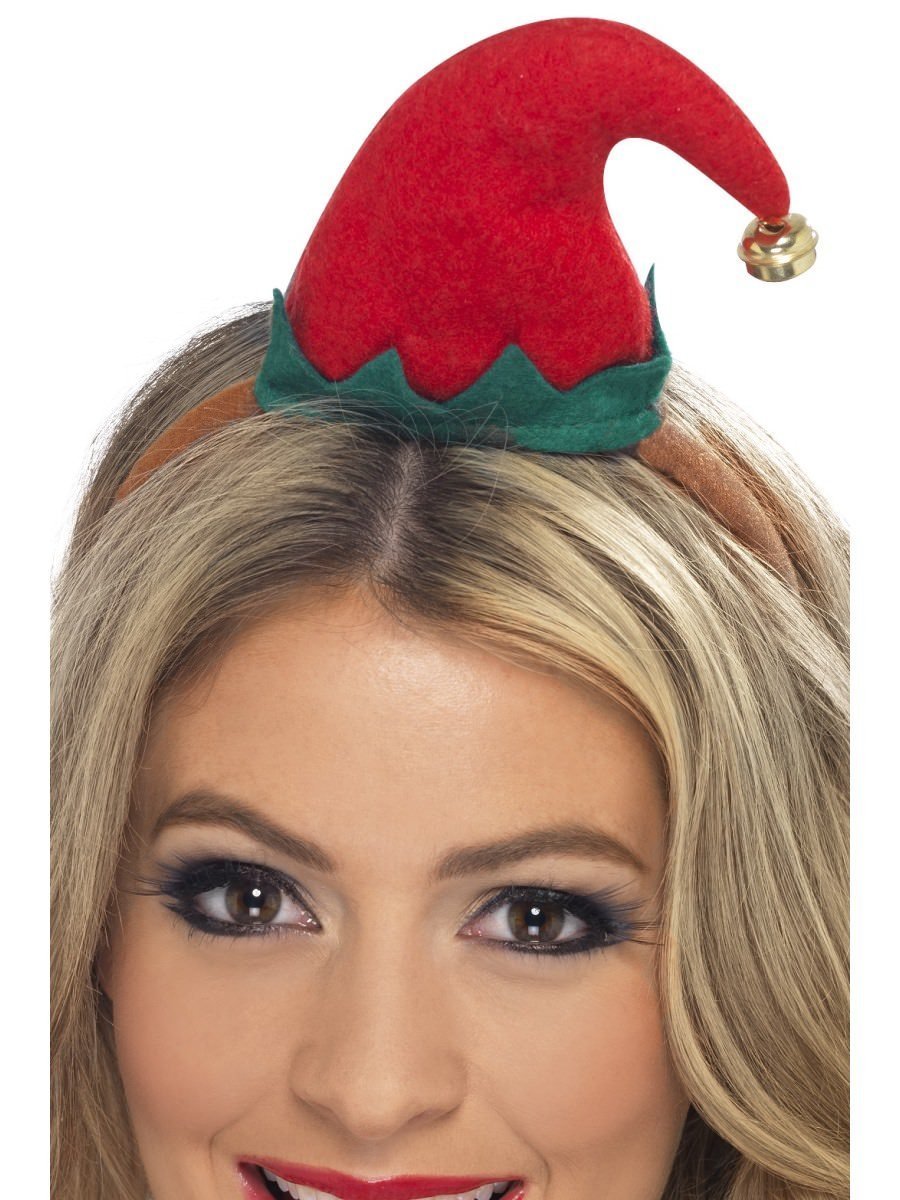 Mini Elf Hat, Red - This festive accessory comes on a headband