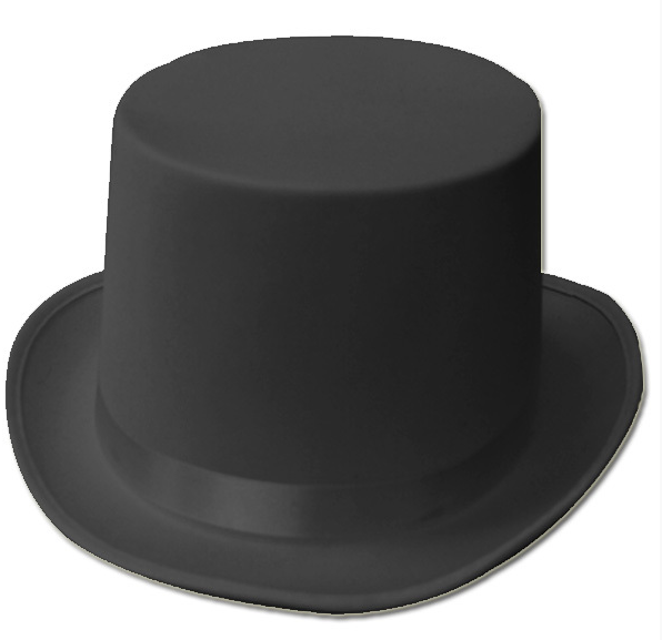 Creative Tops BLACK SATIN FINISH FANCY DRESS TOP HAT 