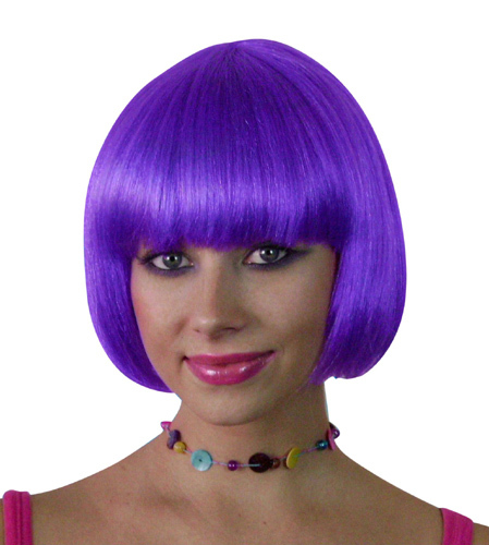 Wig- Purple Short Bob - Deluxe