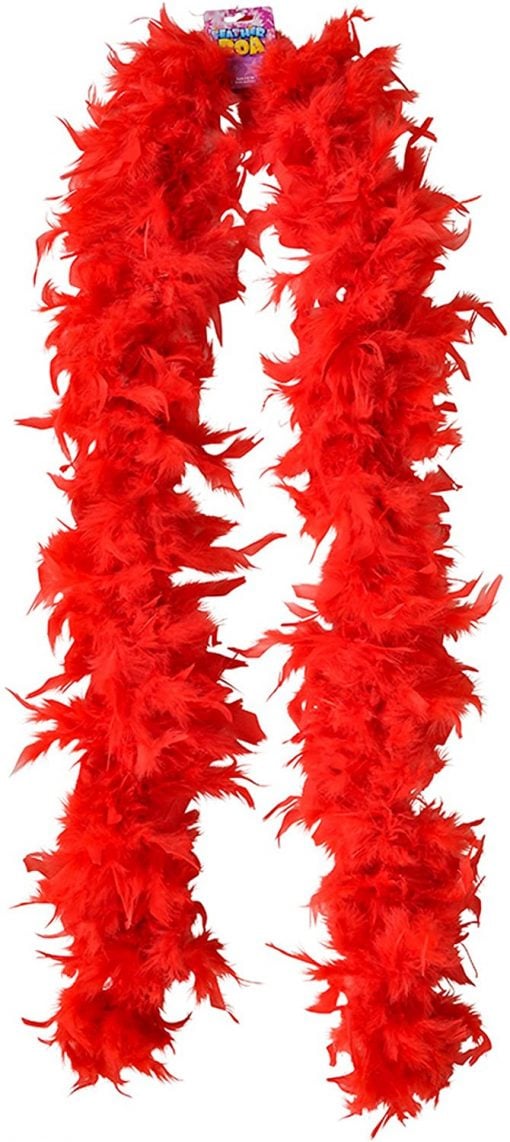 feather boa red