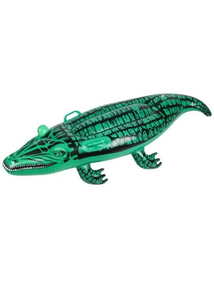 inflatable crocodile green with black scales