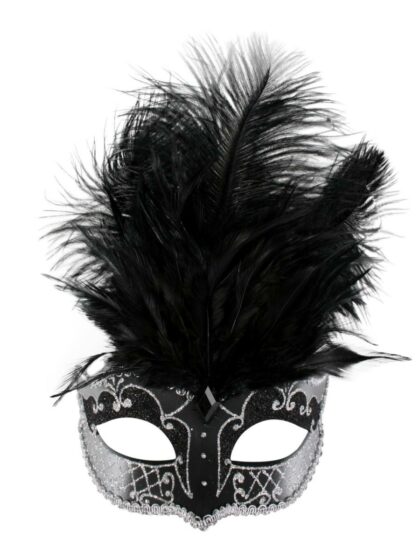Carmela Black & Silver Mask