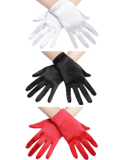 Short Satin Gloves