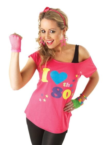 Pink 80s Costume Shirt