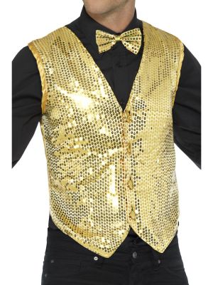Gold sequin waistcoat