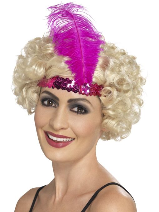 1920s headband pink