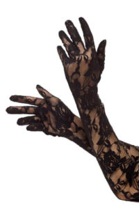 long lace black gloves