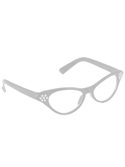 White 50s glasses
