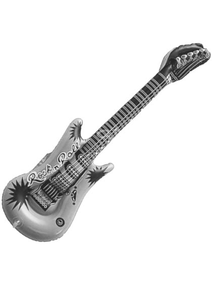 Silver inflatble air guitar