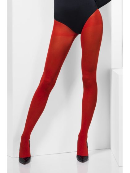 red opaque tights