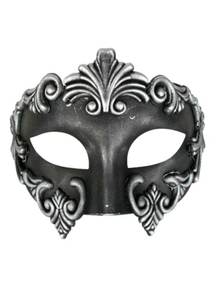 Lorenzo silver and black Masquerade Mask