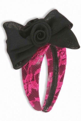 neon Lace haeadband pink