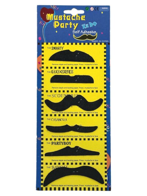 Assorted 6 Pack Moustaches