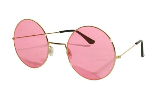 pink hippie glasses