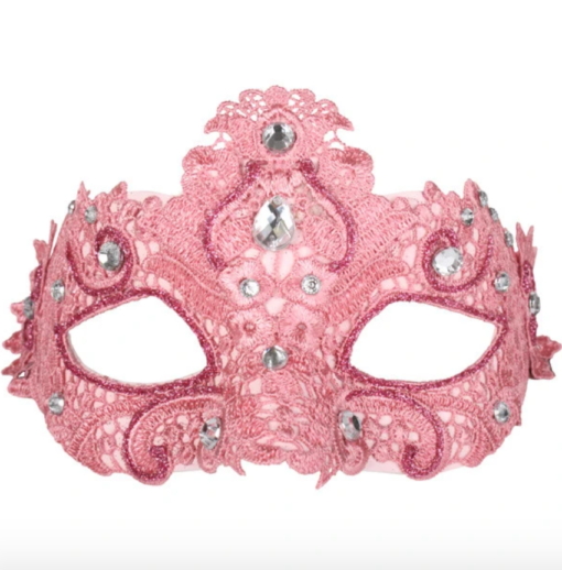 pink lace mask