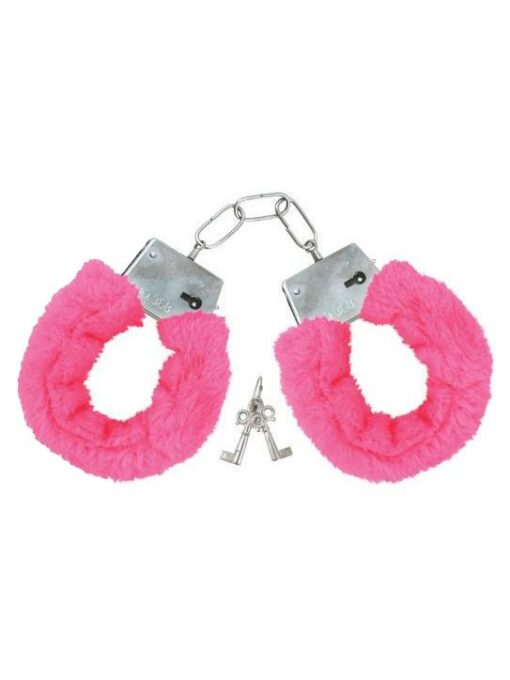 Fake pink handcuffs