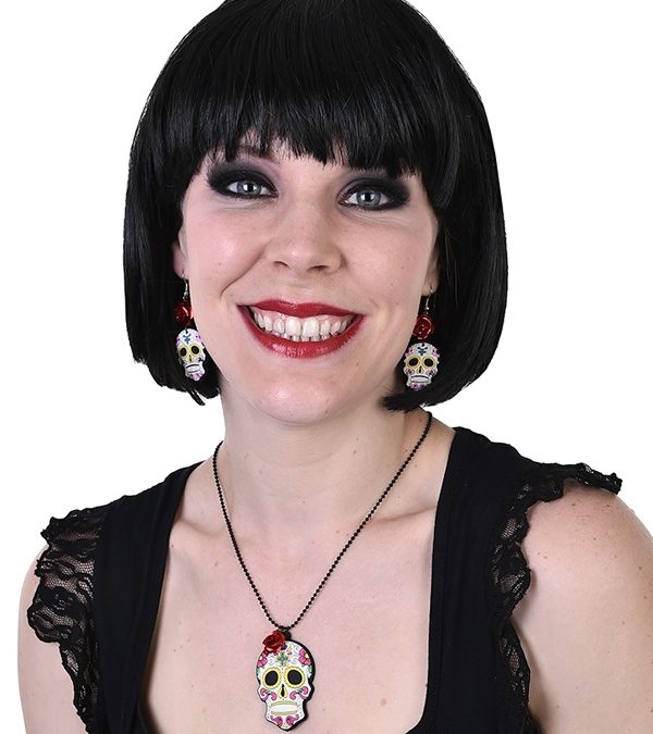 Day of the Dead Necklace & Earrings