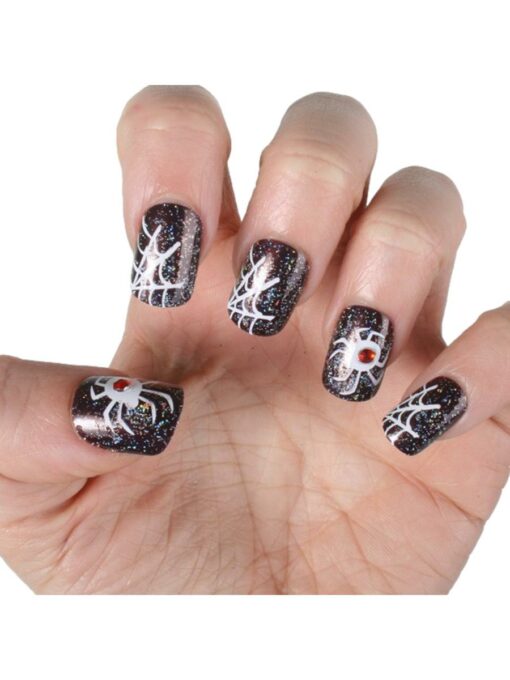 spider fake nails