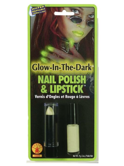 Rubies glow in the dark nail polish & lipstick