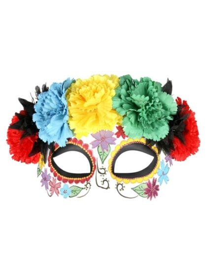 day of the dead flower mask Frida