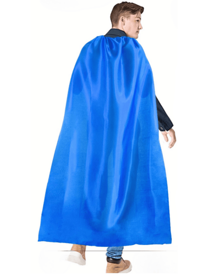 blue satin cape