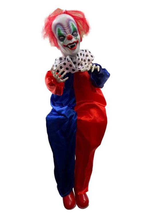 Animated Scary clown halloween decoration prop