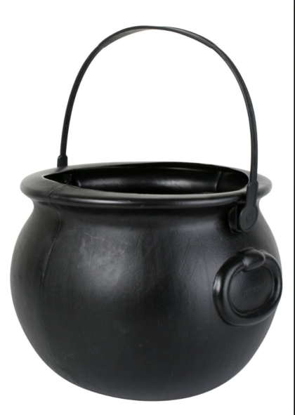 Large witch plastic cauldron