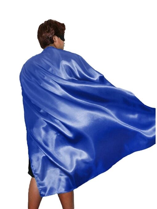 blue satin cape
