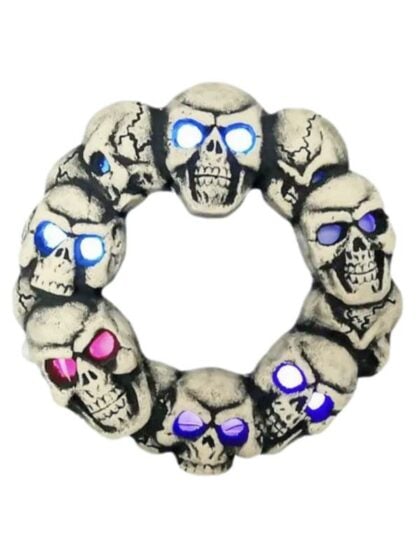 Halloween skull wreath