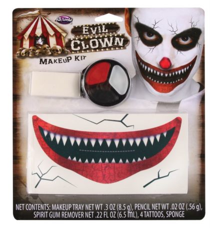 Evil clown makeup kit