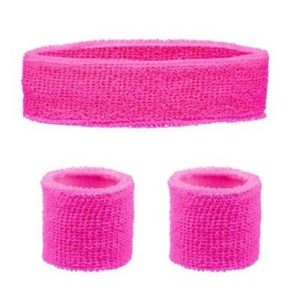 Fluro pink sweat bands