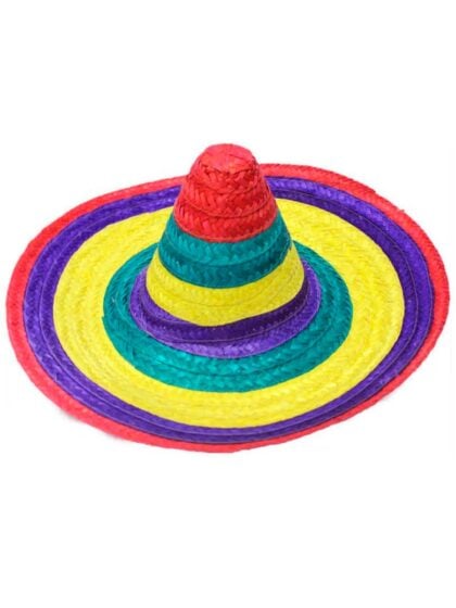 multicoloured mexican sombrero hat