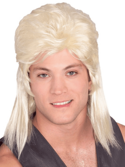Platinum Blonde Mullet Wig