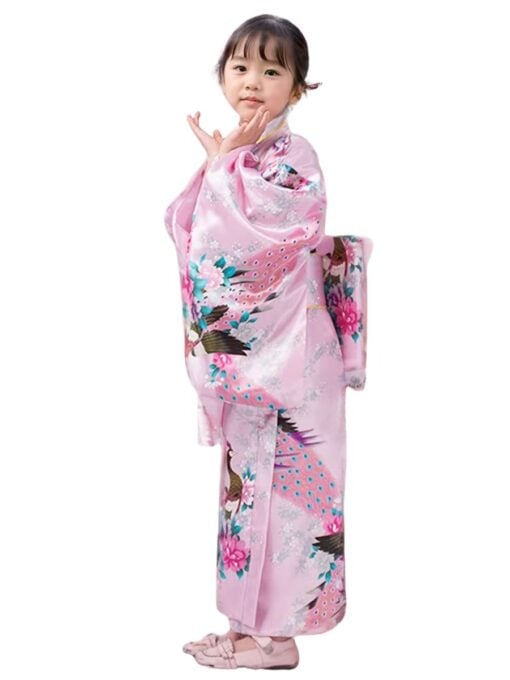 Kids Japanese Kimono Pink