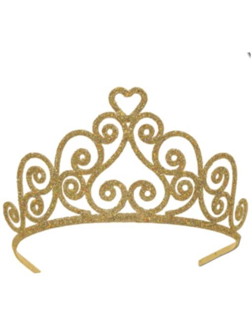 Gold glitter princess tiara
