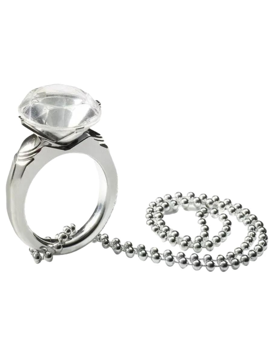 Hens party diamond ring necklace