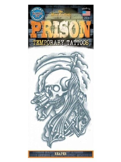 Skull Reaper Temporary Tattoo