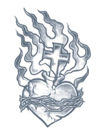 Heart Prison Temporary Tattoo