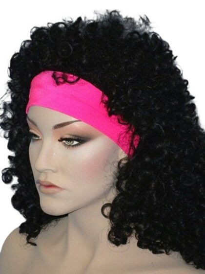 Neon Pink 80s Headband