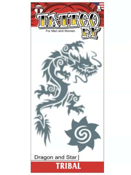Tribal Dragon Temporary Tattoo