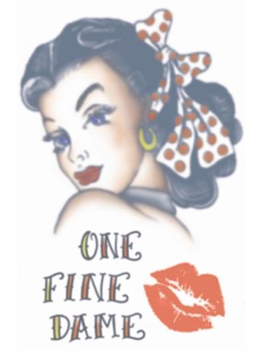 temporary tattoo hottie girl vintage