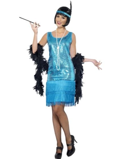 blue flapper costume
