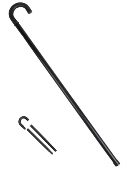 Black Plastic Walking Stick 70cm long collapsible