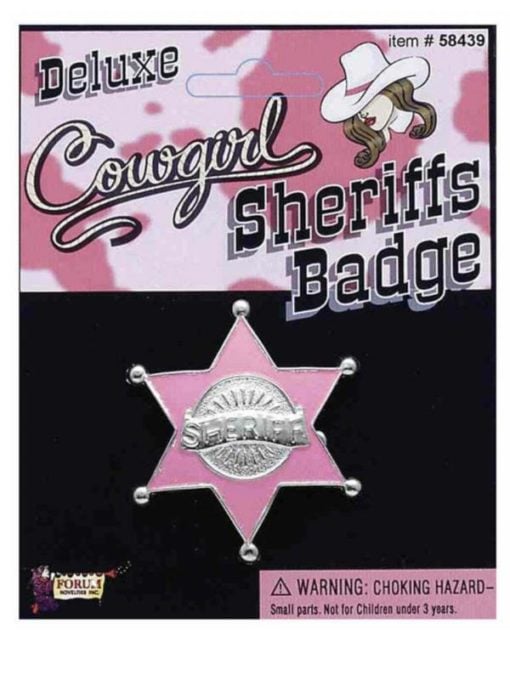 Cowgirl sheriff badge pink
