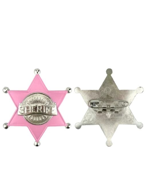 Cowgirl Sheriff Badge - Pink - Image 4
